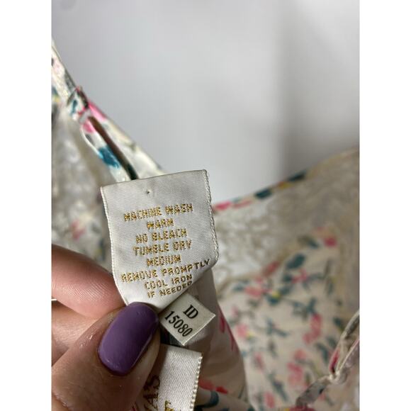 VTG Victoria Secret Gold Label Tank Top Satin Sheer Floral Small Y2K Fairy - Picture 6 of 6